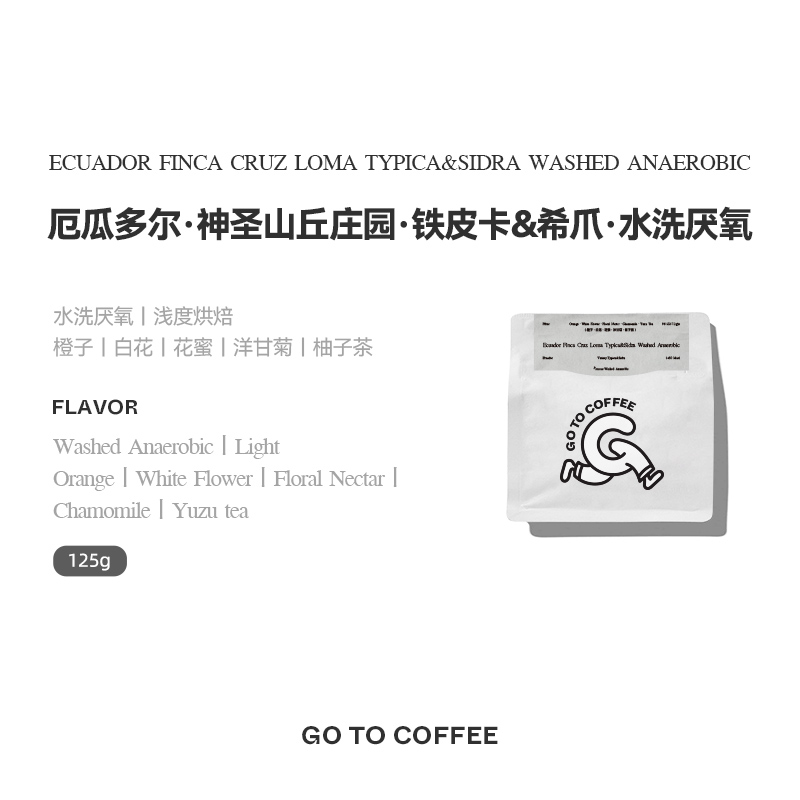 GOTOCOFFEE 厄瓜多尔神圣山丘庄园铁皮卡&希爪精品手冲单品咖啡豆