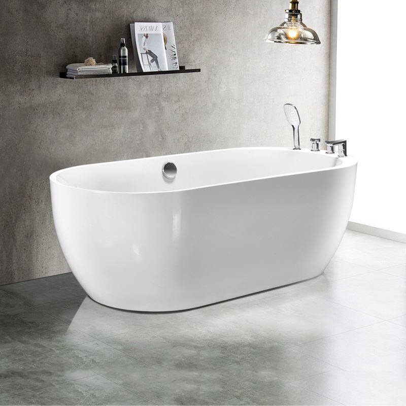 新世爵浴缸家用酒店小户型独立式一体亚克力恒温带龙头洗澡盆浴盆