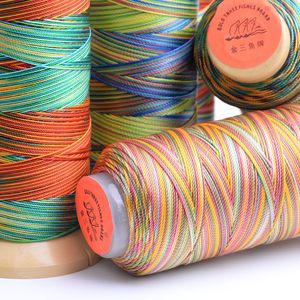 高档18股编织线段染线渐变彩色手工五彩绳龙鳞锦鲤手绳手链项链绳