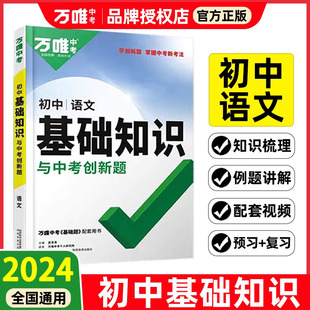 2024版万唯中考初中语文基础知识点大全七八九年级总复习资料讲解汇总初一初二初三古诗文现代文作文试题研究教辅工具书官方旗舰店