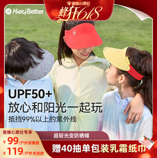 【蜂狂618】HeyBetter儿童空顶防晒帽夏季户外防紫外线帽子