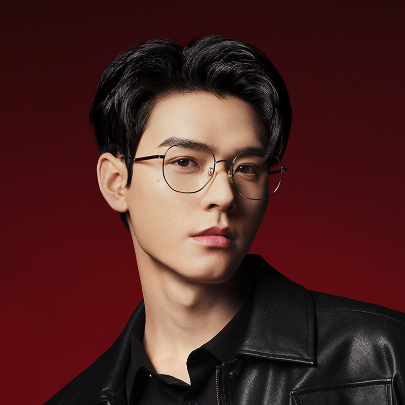 【龚俊同款】木九十多边形大框弯折镜腿时尚素颜眼镜架fm1840142