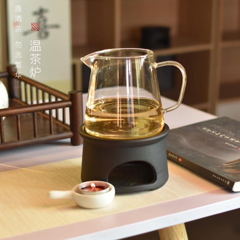 陶瓷温泡茶炉家用功夫茶具煮茶壶耐高温蜡烛加热暖泡茶炉薰香炉提