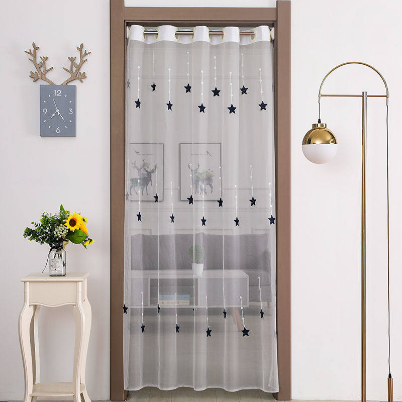 高档空调杆帘防走冷免打孔家缩门伸缩杆防蚊门帘免打孔伸用透奢华