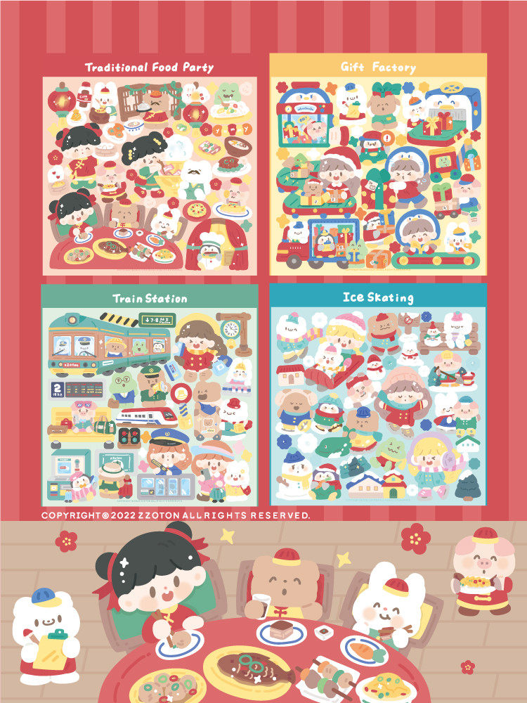 新品阿卓装饰乌卡卓大王咕卡贴纸便宜随心配套装韩系人物场景装饰少女