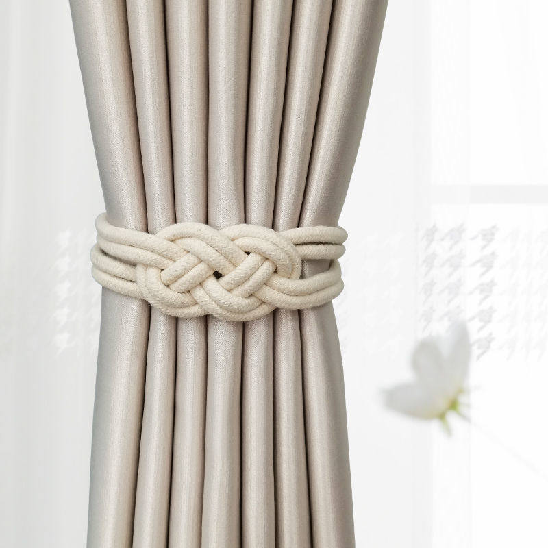 窗帘挂钩绑带饰配件轻奢简约现代j帘扣高档磁铁扎束中国结挂绳