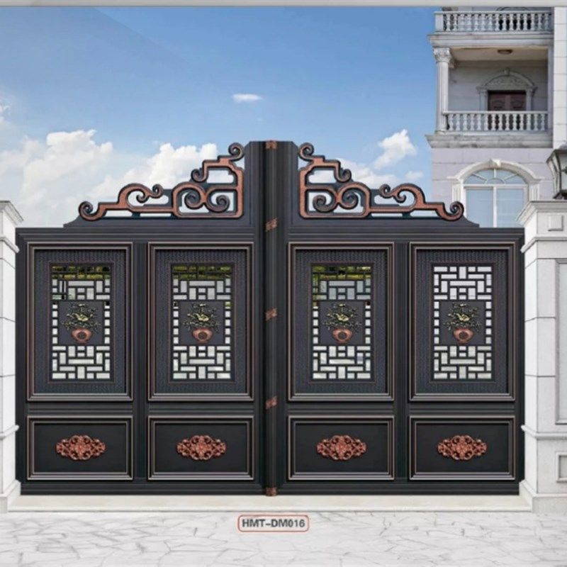 (今日10折)大院家用门合e金铁艺庭门户外铝艺对开