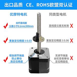 20/28/35/42/57贯穿式丝杆步进电机套装直线贯通丝杆电机带螺母