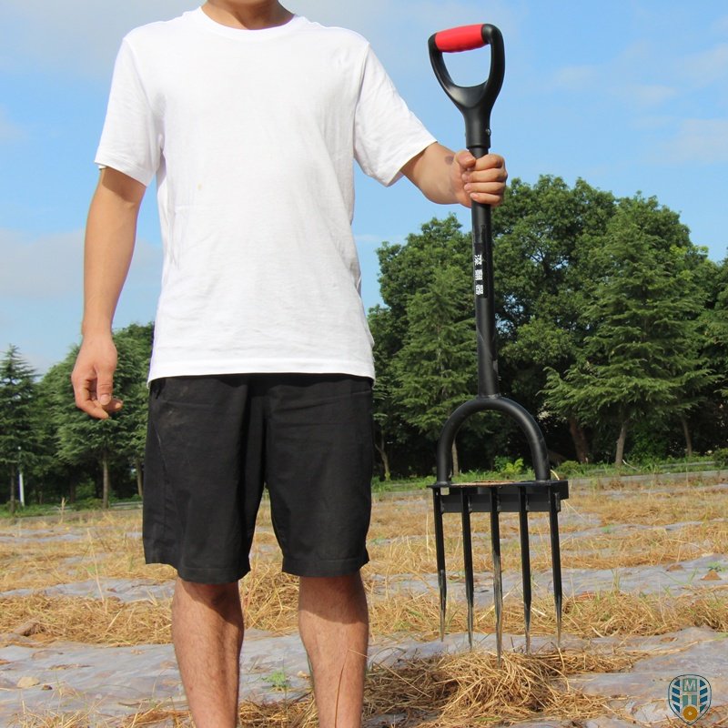 松土锄头农用翻地松土神r器耙子钢叉子开荒家用挖土工具深翻器除