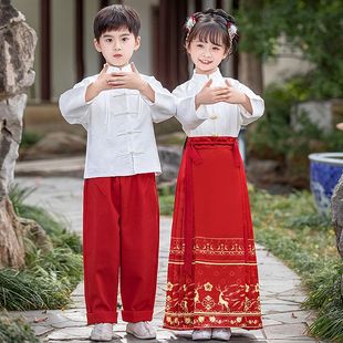儿童演出服小学生中国风幼儿园文艺合唱男女童汉服国学服表演服装