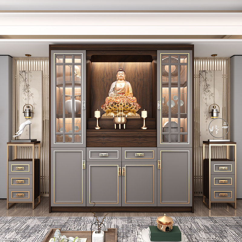 现代款供桌新中式实木家用供奉柜供奉台佛龛柜网红神台柜神龛定制