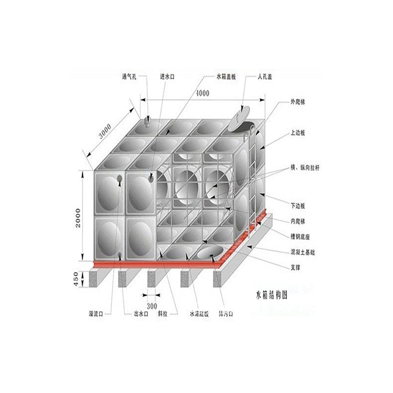 保温水箱结构图剖面图片