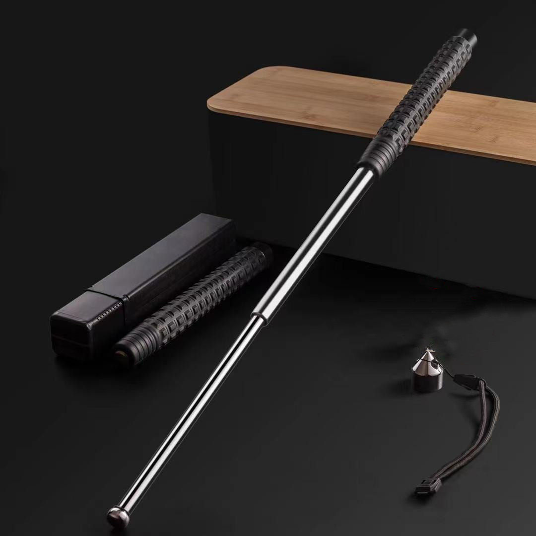 甩棍防身武器用品自卫合法车载三节伸缩打架甩辊实心甩棒铁棍子男