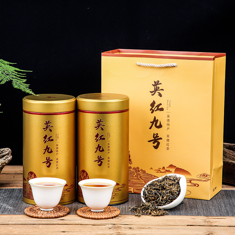 2021年明前春茶英德红茶英红九号特级罐装红茶一芽一叶两罐共400g