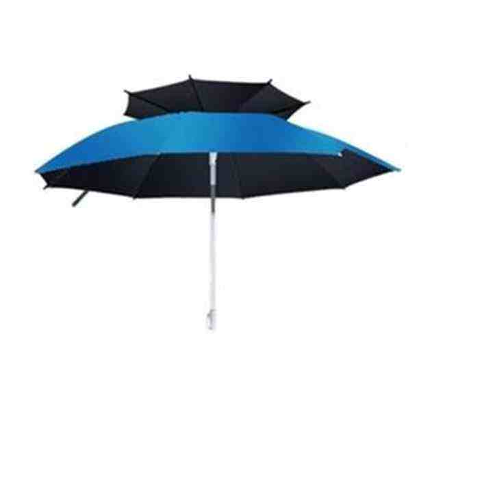 2米万向双层r地插垂钓伞超轻h防雨防紫外遮阳伞渔具抗