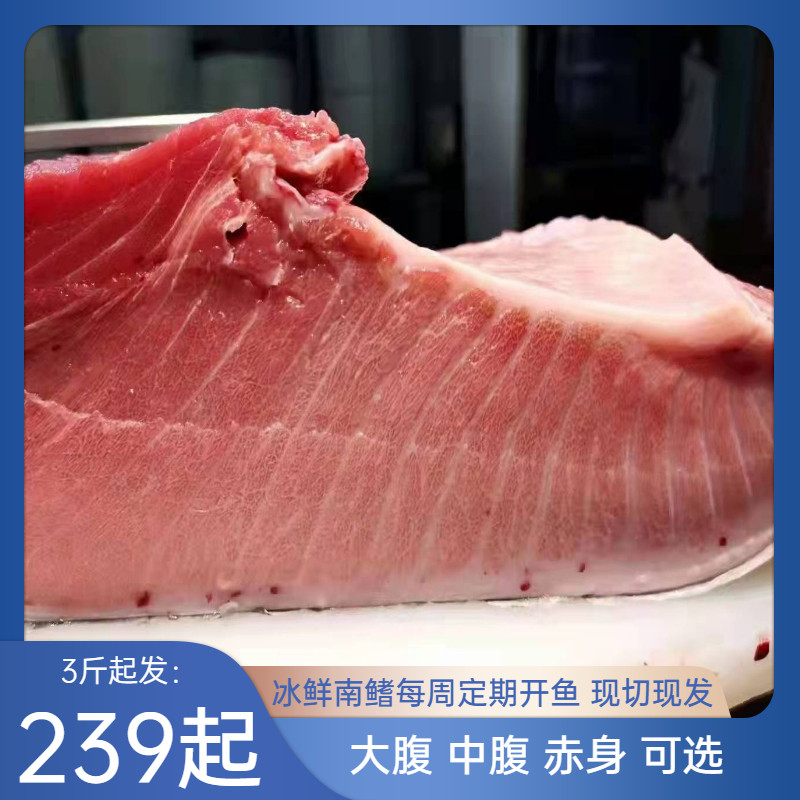 蓝旗金枪鱼赤身新鲜刺身赤肉寿司料理冰鲜南鳍大腹中腹 赤身