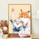 疯狂动物城数字油画diy填充填色手工绘朱迪尼克情侣丙烯画装饰画