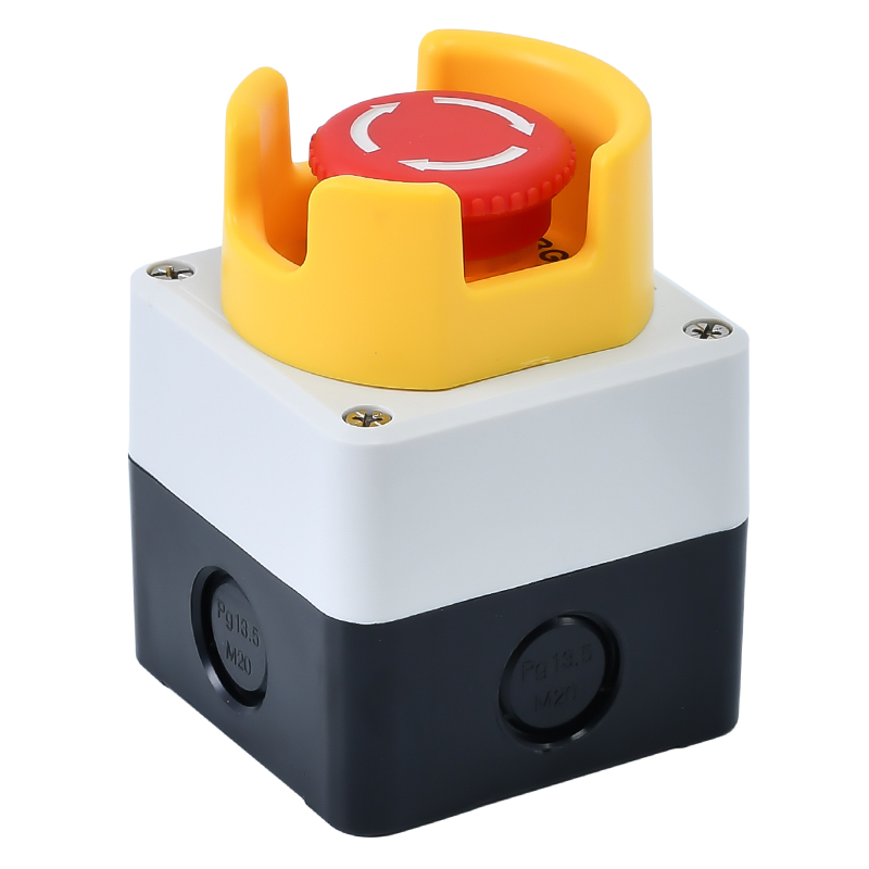 高档急停按钮开关防电梯扶梯紧罩停止塑料金属控制盒v带保护急ins