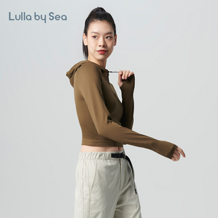 Lulla by Sea | Agile 连帽卫衣无缝春夏户外半拉链运动套头衫女