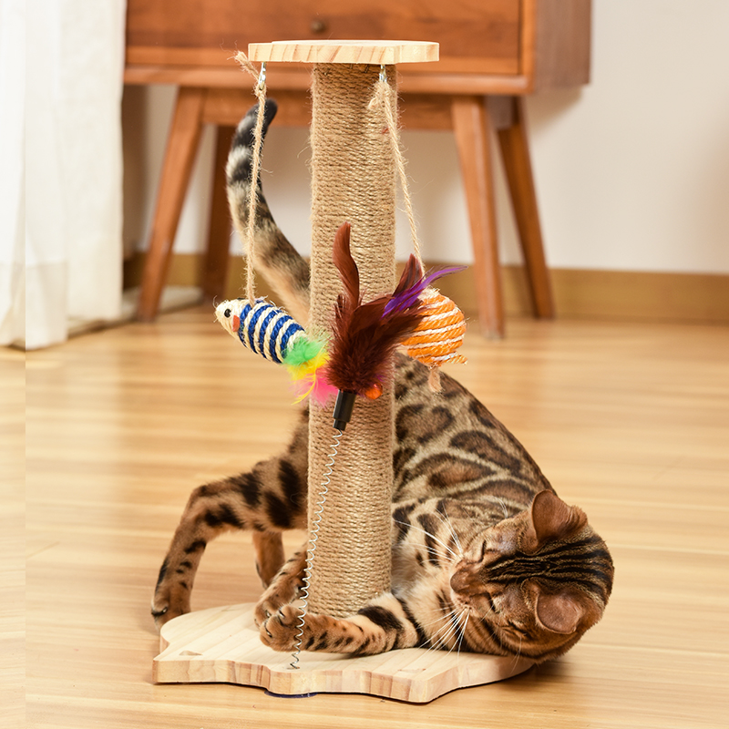 剑麻猫抓板立式猫抓柱猫咪磨爪器不掉屑耐磨猫爬架窝逗猫玩具用品