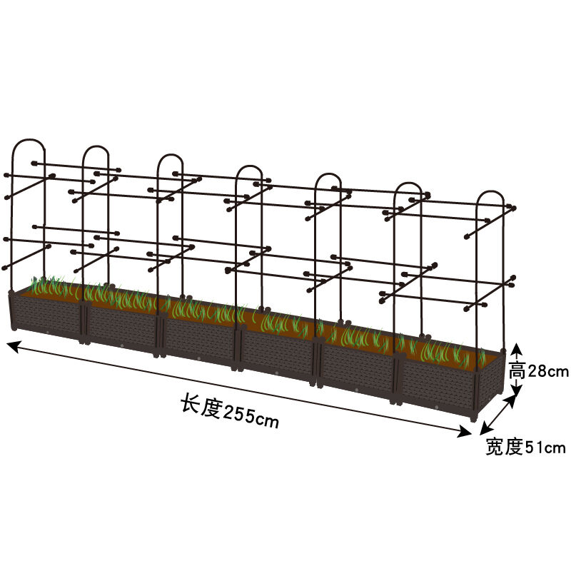 阳台种植箱屋顶菜园园艺种菜盆pp塑料花盆室内花卉多肉盆种植槽长