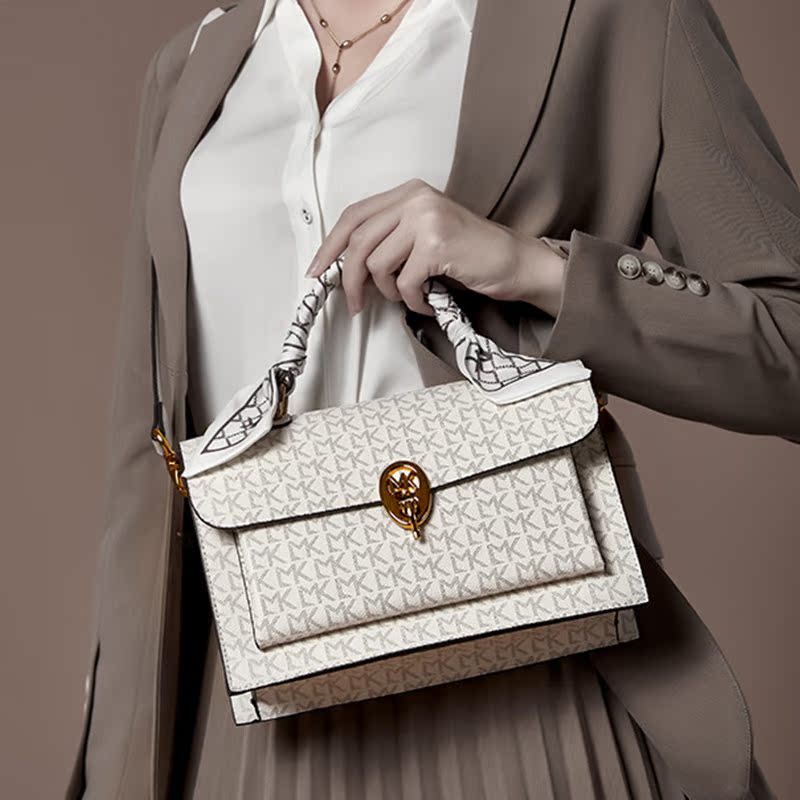 名牌包包2022新款高档真皮女包mk手提包小方包斜挎包冬奢侈品大牌