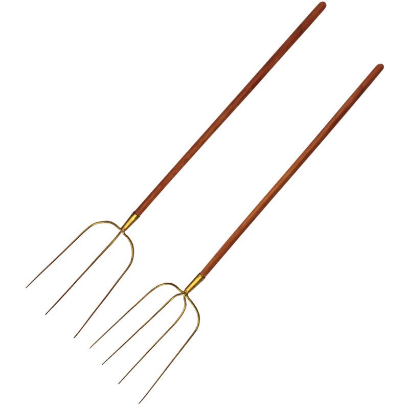 铁叉农用工具三齿四齿带柄草叉子翻土叉钢叉垃p圾叉落叶叉开荒包