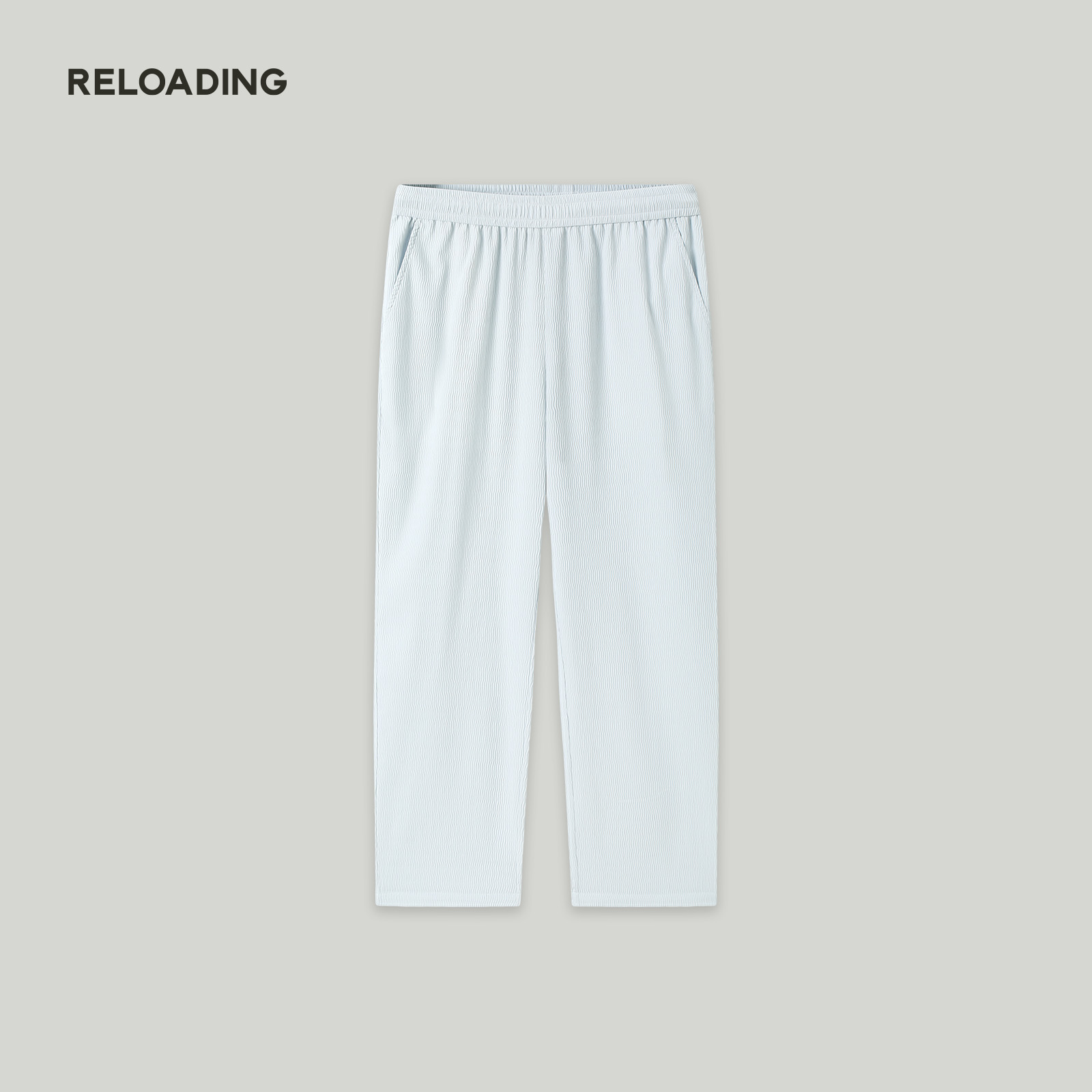 【夏季新款】Reloading重新加载 水波纹褶皱宽松松紧腰休闲长裤