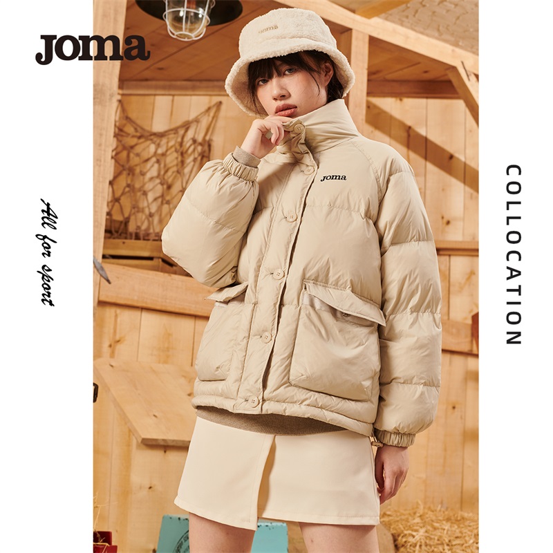 Joma运动短款羽绒服女24年冬季新款保暖加厚外套通勤休闲外衣女