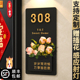 2025年新款门牌号高级感轻奢创意号码牌家用定制入户门装饰欢迎回家仪式感门口门挂墙面挂件发光感应灯定做