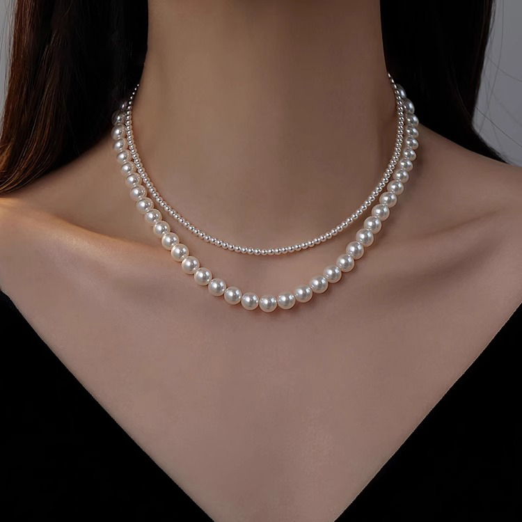 施家珍珠项链女小众设计高级感百搭颈