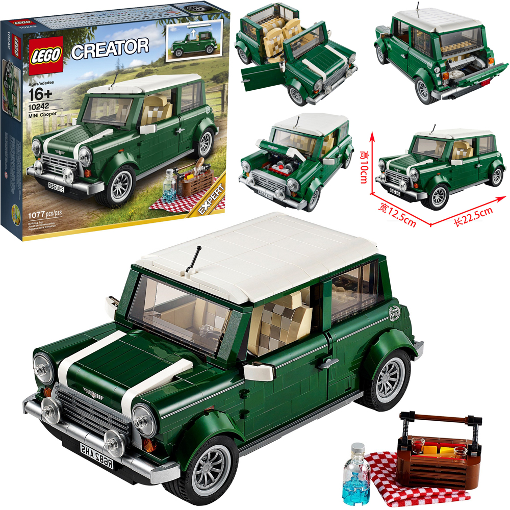 lego乐高10242 复古迷你车mini cooper 拼装积木模型男孩益智玩具