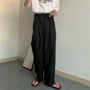秋山风/韩国小众设计感西裤男垂感春季新款直筒宽松休闲裤子潮流