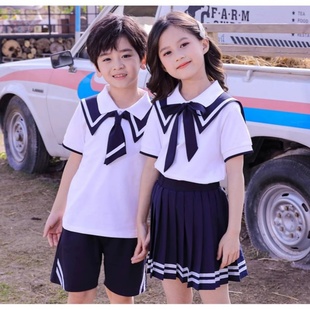 六一合唱演出服儿童幼儿园园服毕业服小学生校服夏季英伦风表演服