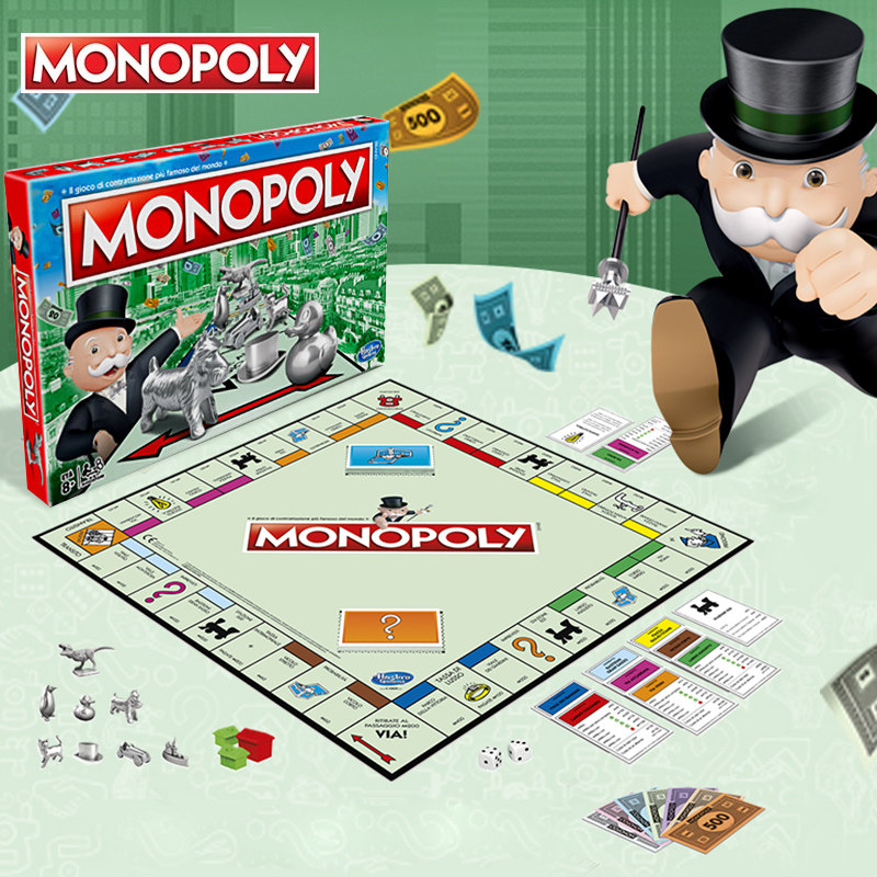 孩之宝地产大亨monopoly大富翁经典版强手棋游戏桌游玩具c1009