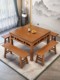 八仙桌实木正方形岩板餐桌农村堂屋老式传统新中式饭桌四方桌子