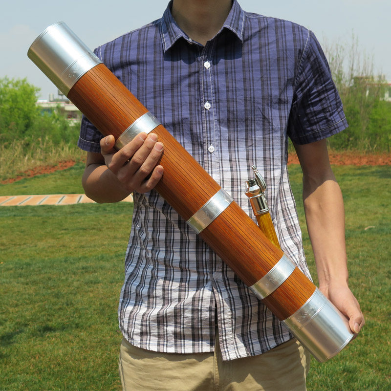 破竹水烟筒特大号云南金竹精品烟具水烟袋竹子烟筒直式两用型烟斗_不