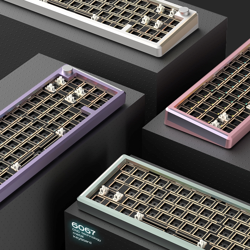 魔咖 6067铝坨坨金属机械键盘67%配列Gasket有线热插拔客制化套件