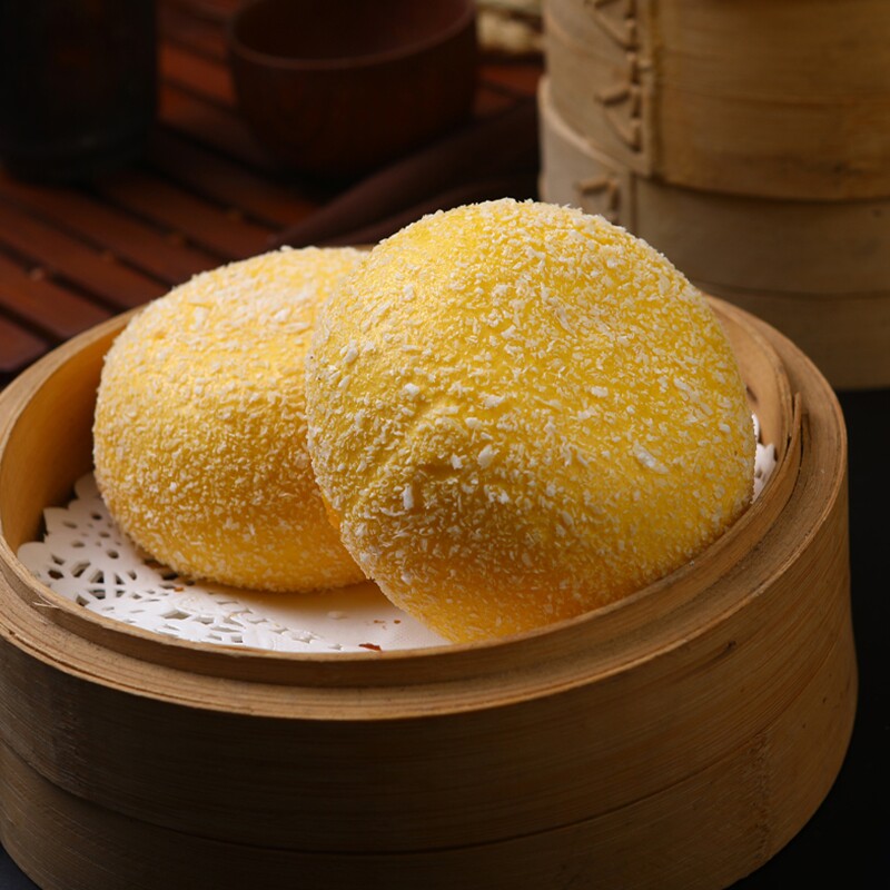 云蒸坊广式雪山流沙包黑金燕麦速冻奶黄包子早餐港式早茶点心