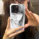 素描齐刘海少女适用苹果16promax手机壳iPhone15新款16pro保护套7/8plus网红超火x男女款14全包防摔15promax