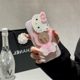 韩系可爱HelloKitty补妆镜适用苹果16手机壳少女心iphone15promax网红新款13pro防摔12硅胶14pro细闪11女13套
