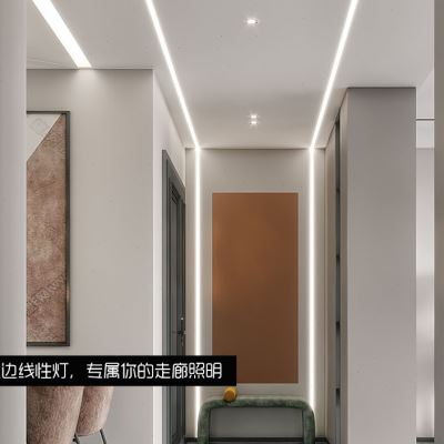 led线形灯客厅天花双眼皮吊顶线条灯带嵌入式暗装预埋石膏板灯槽