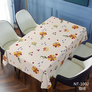 复古风PVC防水防油桌布家用长方形免洗餐桌布盖布中式茶几布