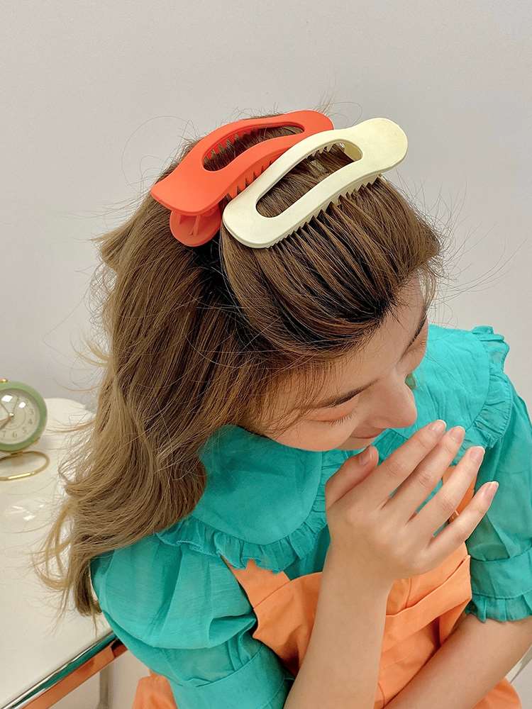 侧边夏季大号夹子头饰超大抓夹发卡一字发夹鸭嘴夹女发饰洗脸化妆