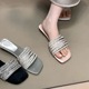 【下单立减30】时尚一字拖鞋女夏季外穿2025新款配裙子水钻337
