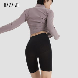 BAZAAR RED芭莎红咖啡因燃脂裤健身瑜伽运动三分黑色纯色打底裤