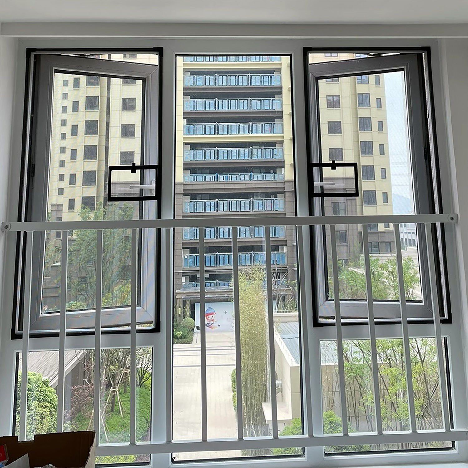 沙窗门金钢网平开纱窗网自装家用磁吸自粘条安装免钻孔高清网透