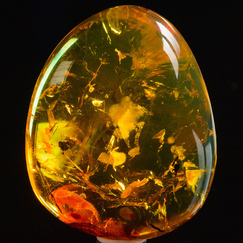 16.1g收藏级缅甸琥珀【植物爆花裸料挂件】fzz8-23