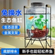 懒人鱼缸生态玻璃缸2025年新款带水龙头免换水家用小型创意桌面缸