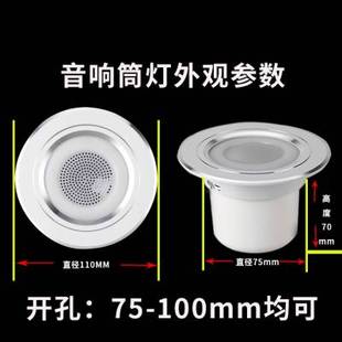 智能蓝牙音响筒灯家用客餐厅吸顶高品质天花吊顶两用环绕音箱喇叭